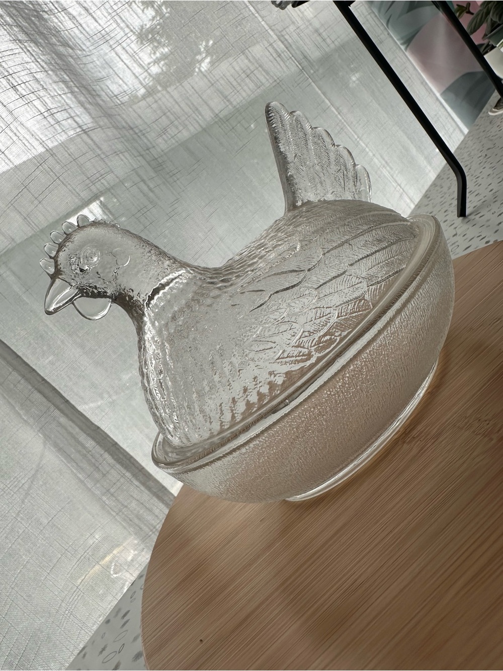 Indiana Glass Clear Glass Hen on Nest Pre-1960